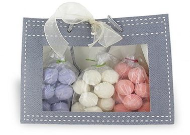 3 le mini cadeau de bombe de Bath des sacs 15 emballe le parfum exotique pourpre/blanc/rose