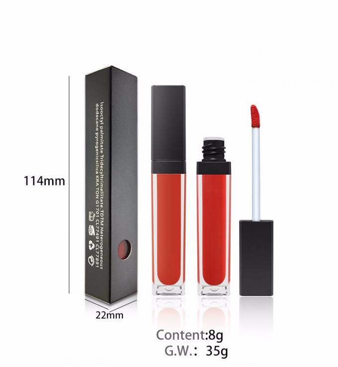 Rouge à lèvres naturel de maquillage de velours latéral de brume pour l'hydration sensible de tube de lèvres