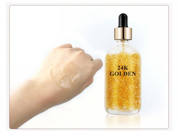 Soins de la peau d'or du carat Pure24 de 99%, crème hydratante naturelle de visage d'huile d'essence pour la peau sèche
