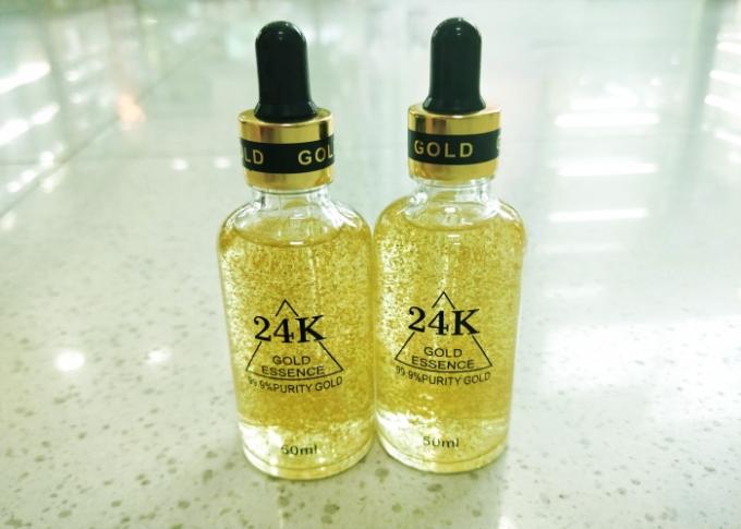 Soins de la peau d'or du carat Pure24 de 99%, crème hydratante naturelle de visage d'huile d'essence pour la peau sèche